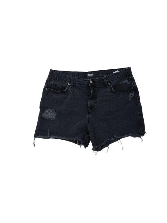 Old Navy Pants - ✨3/$30 Old Navy 16 Black Distressed Denim Shorts Frayed Hem